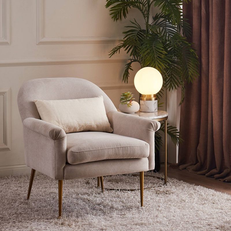 Sonoma Armchair with Metal Stainless Leg Wheat - Versanora