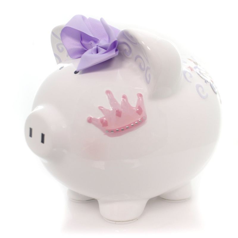 Bank 7.75" Fancy Fairy Castle Piggy Bank Crown Money Saver  -  Decorative Banks