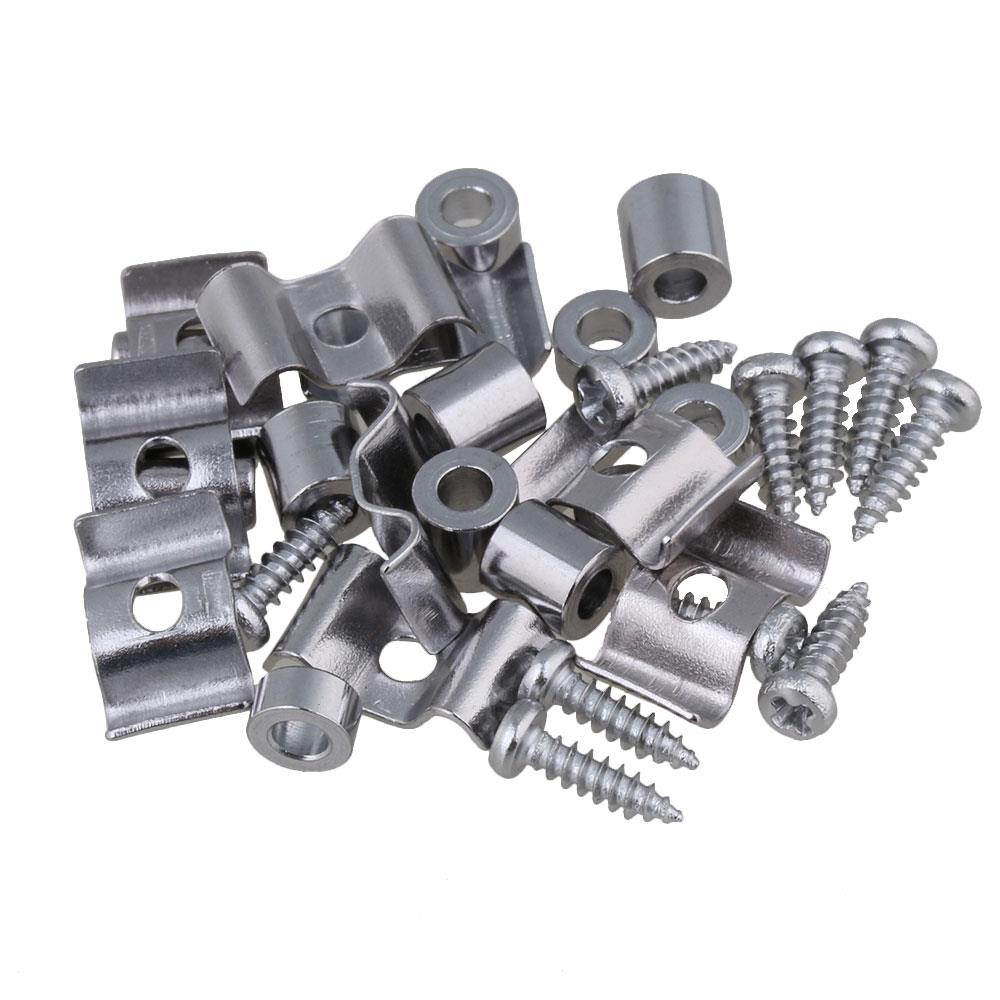 BQLZR 10Pieces Zinc Alloy Guitar String Tree Guide Retainer Spacer 0.43Inch Screw
