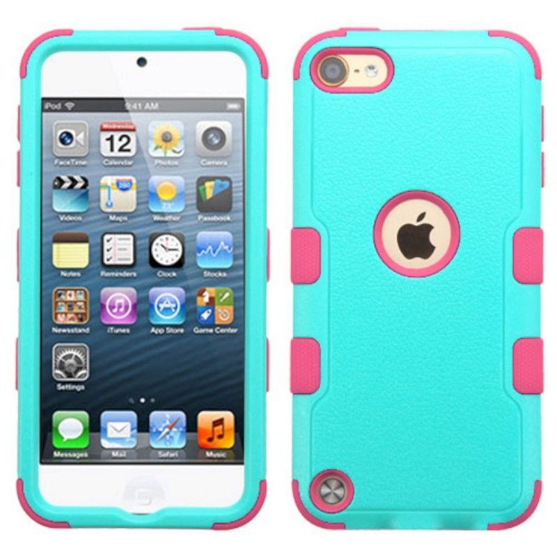 MYBAT For Apple iPod Touch 5th Gen/6th Gen Teal Hot Pink Tuff Hard Hybrid Case Cover
