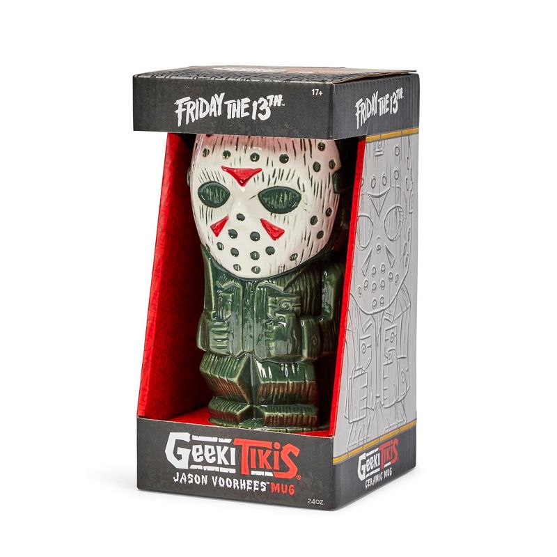 Beeline Creative Geeki Tikis Friday The 13th Jason Voorhees | Ceramic Tiki Mug | Holds 26 Ounces