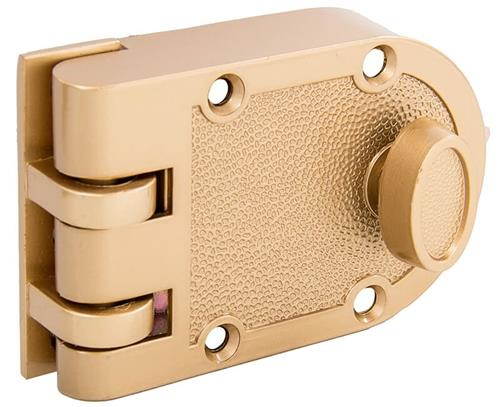 Tuff Stuff 167B Brass Single Cylinder Jimmy Proof Deadlock Deadbolt With Flat Strike