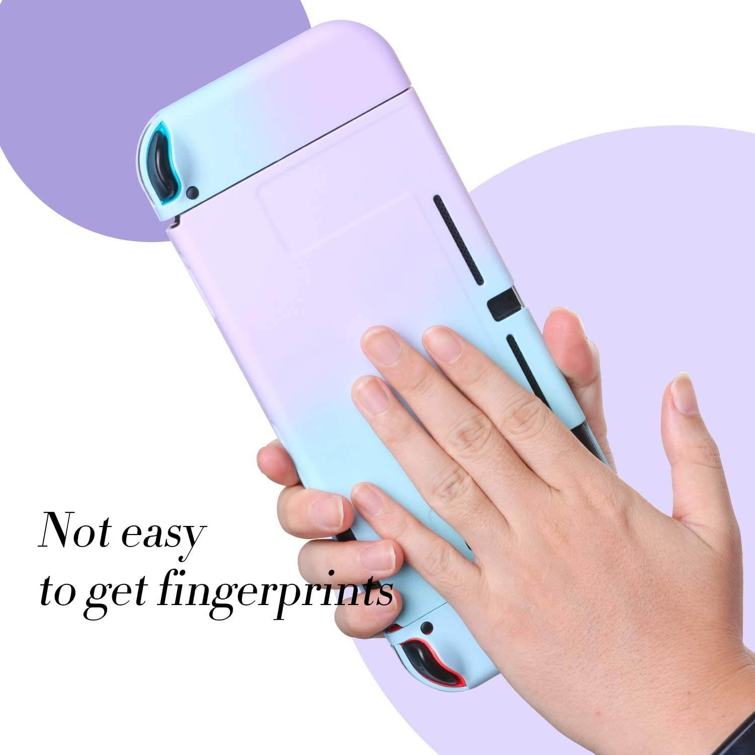 Protective Case for Nintendo Switch, Hard Case for Nintendo Switch - Purple and Blue