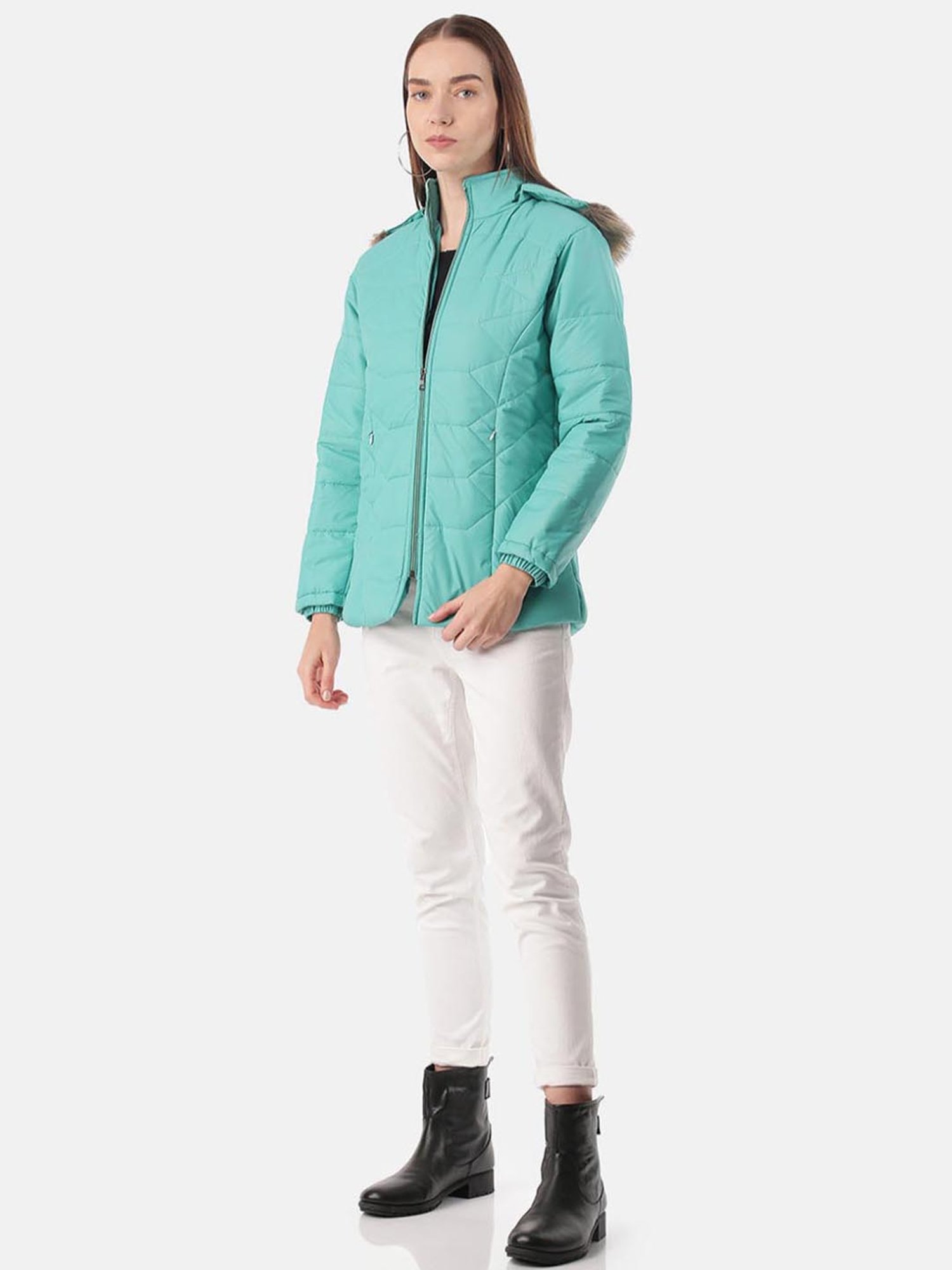 VOXATI Turquoise Quilted Jacket