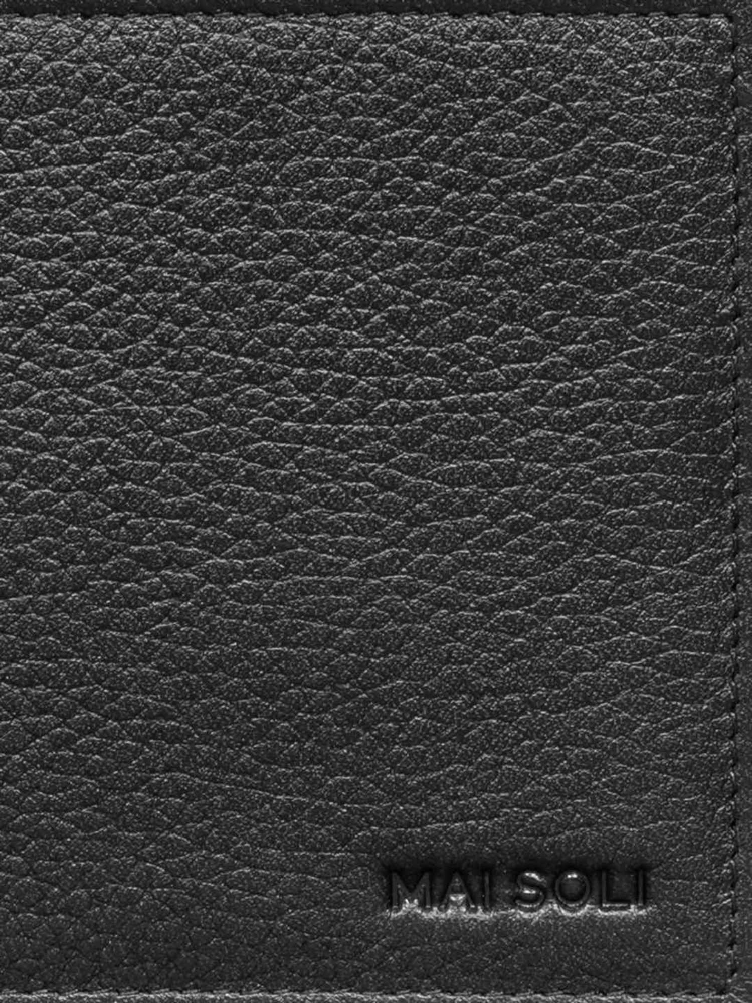 Mai Soli Dollaro Black Casual Leather Money Clip Wallet for Men