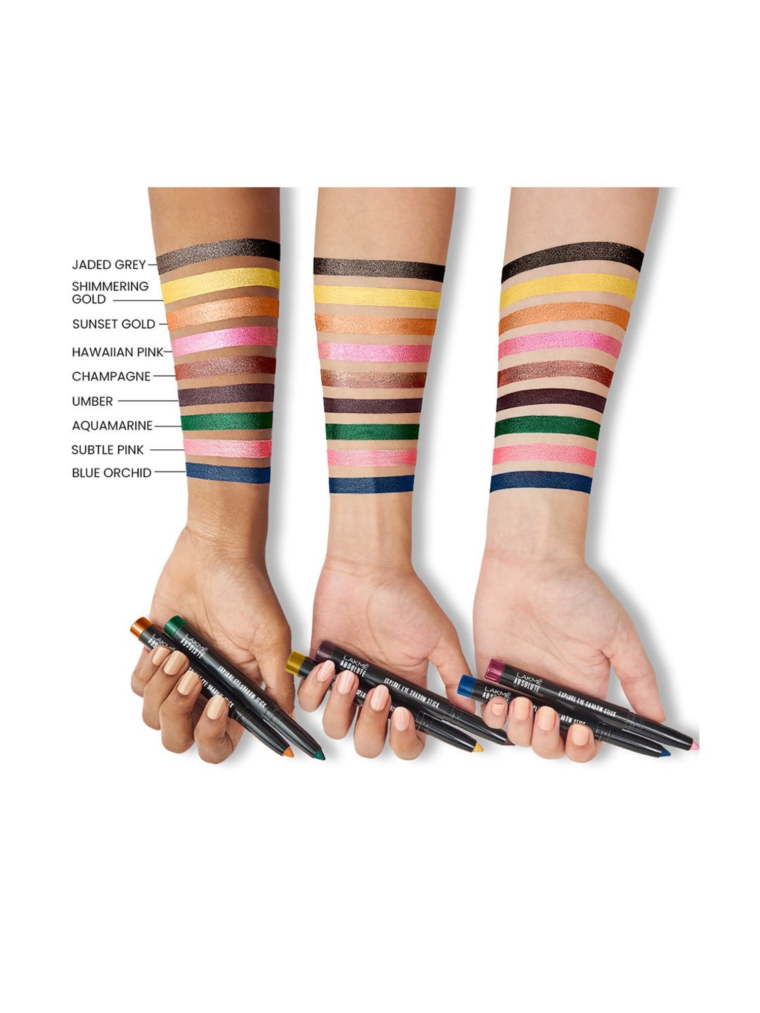 Lakme Absolute Explore Eye Shadow Stick Shimmering Gold - 1.4 gm