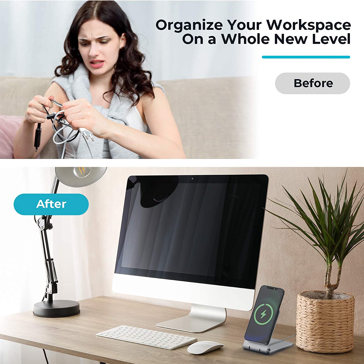 Ochine Stand for Magsafe Charger Adjustable Charging Station Dock for iPhone 12 Pro Max Mini Wireless Charger