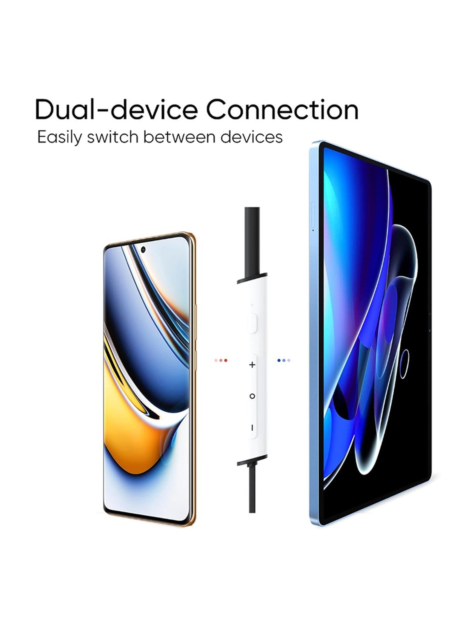 realme Buds Wireless 3 In Ear BT Neckband with 30dB ANC & upto 40Hrs Playback (Vitality White)