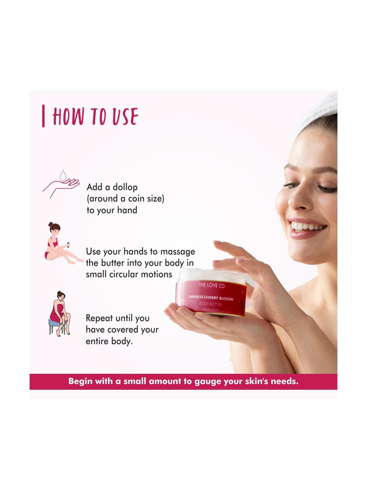 The Love Co. Cherry Blossom Body Butter - 200 gm