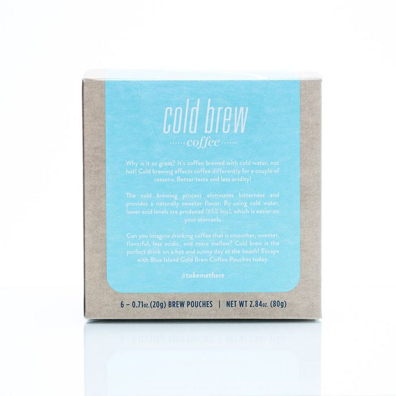 Blue Island High Tide Blend Medium Roast DIY Cold Brew Coffee Pouches - 6ct