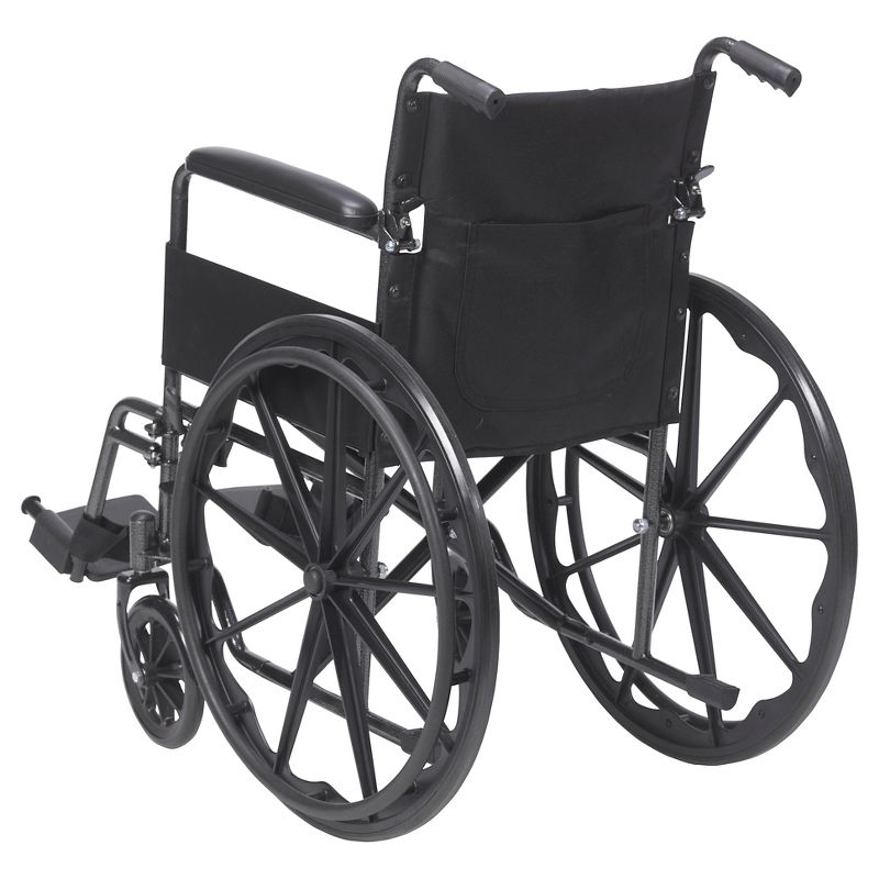 Drive Medical Silver Sport 1 Wheelchair with Full Arms and Swing away Removable Footrest