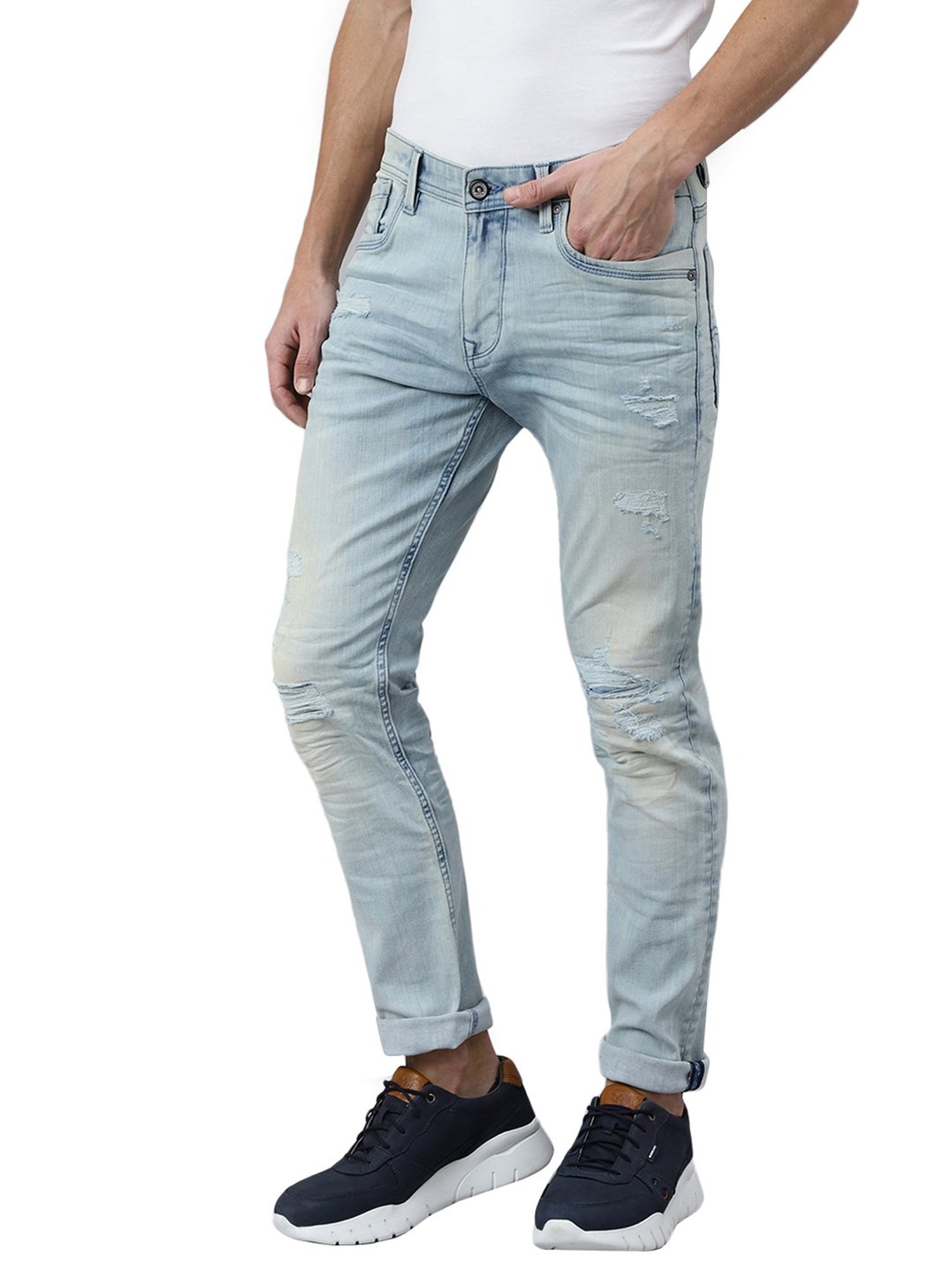 Woodland Light Blue Heavily Washed Jeans