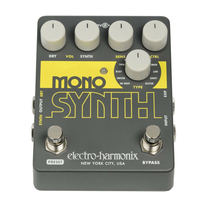 Electro Harmonix Guitar Mono Synth Effects Pedal Includes Power Supply