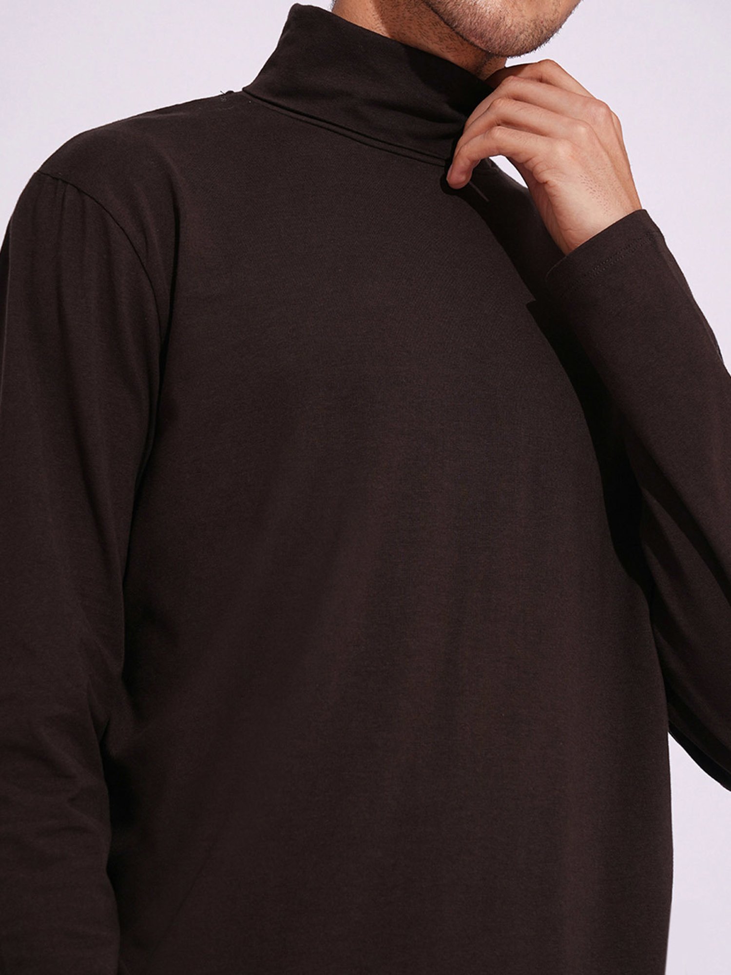 SELECTED HOMME Brown Slim Fit T-Shirt