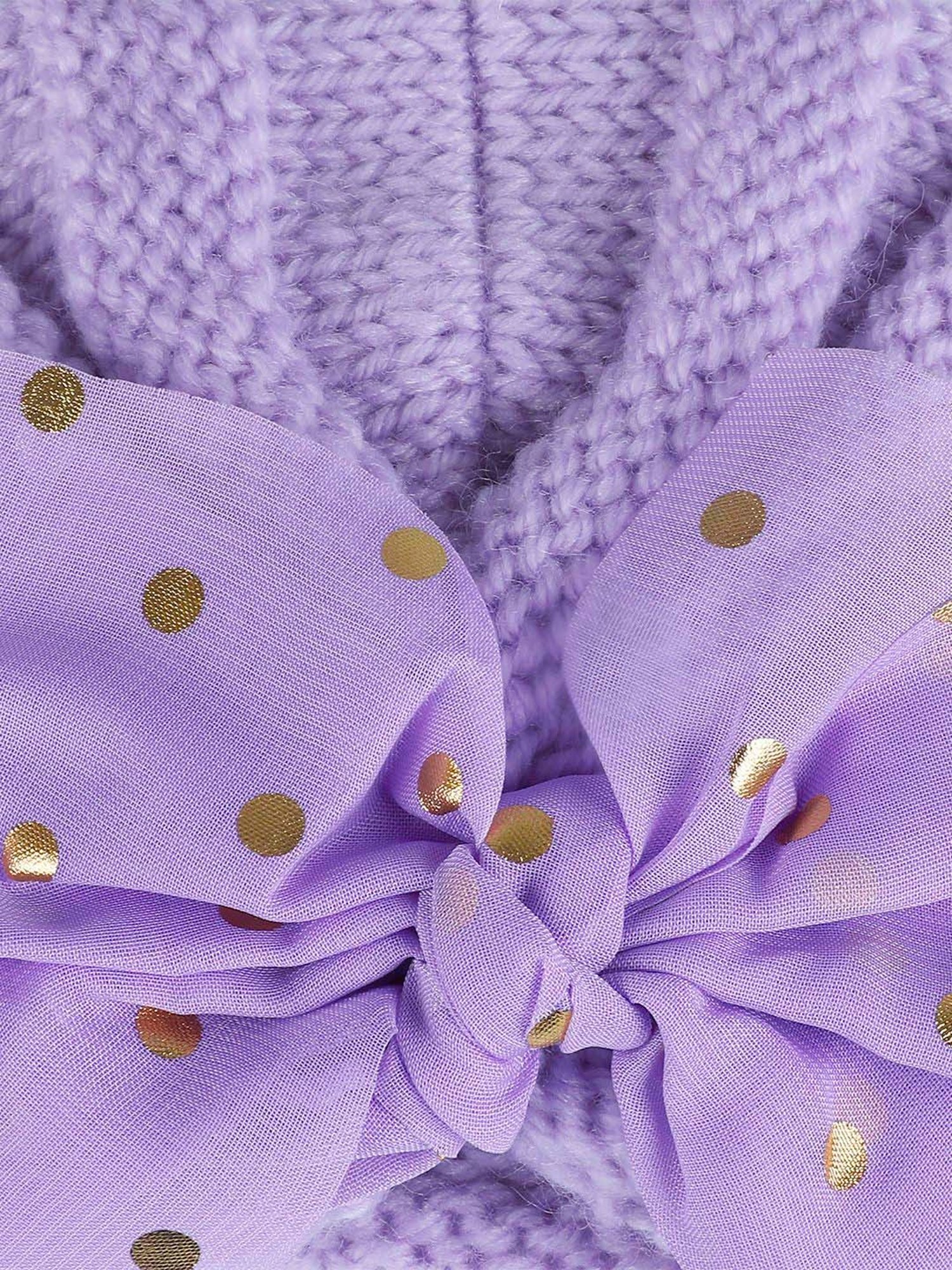 Baby Moo Kids Purple & Grey Applique Cap (Pack of 2)