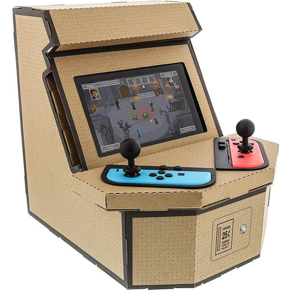 nyko pixelquest arcade kit  constructible arcade kit with customizable pixel art sticker kit and arcade stick toppers for nintendo switch