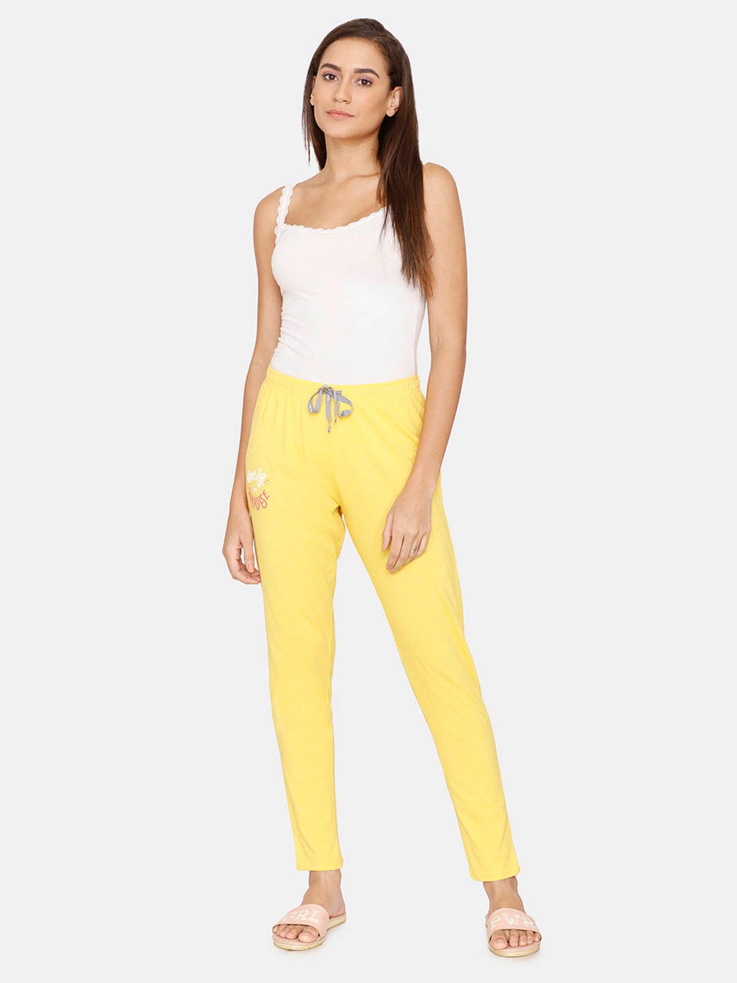 Rosaline by Zivame Mustard Graphic Print Pyjamas