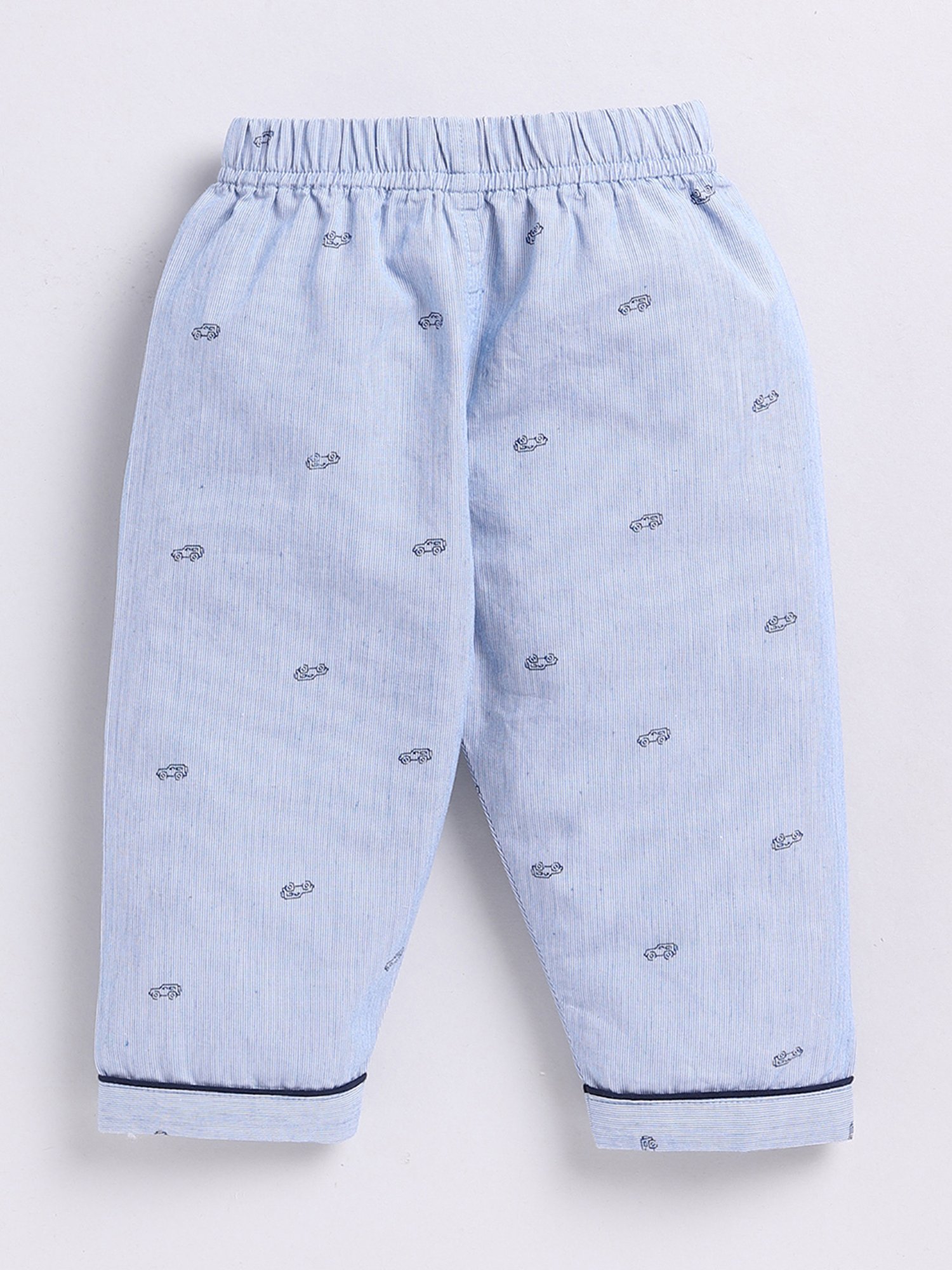 Clt.s Unisex Blue Graphic Print Full Sleeves Shirt With Pyjamas