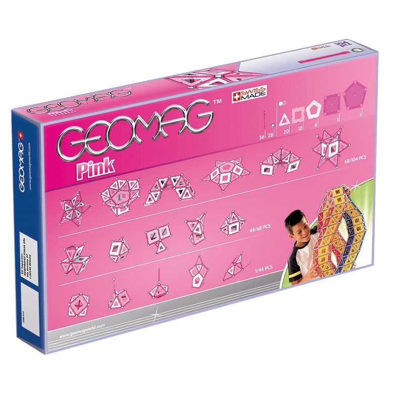 Geomag Pink Panels - 104pc Magnetic Construction Set