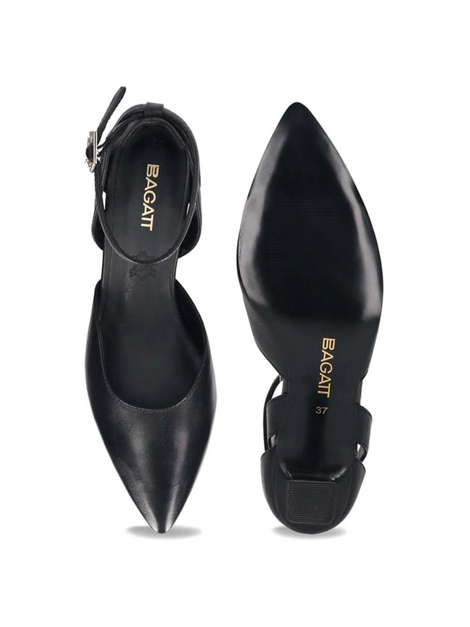 BAGATT Women's Varese Black Ankle Strap Sandals