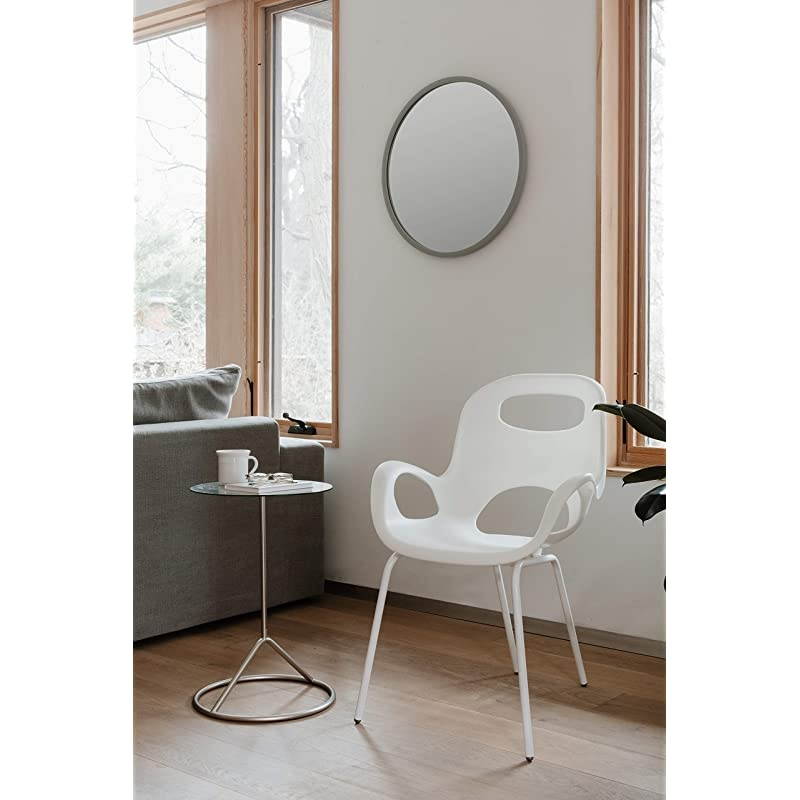 1008243040 Hub Wall Mirror With Rubber Frame 24Inch Round Wall Mirror for Entryways Washrooms Living Rooms and More Doubles as Modern Wall Art Black