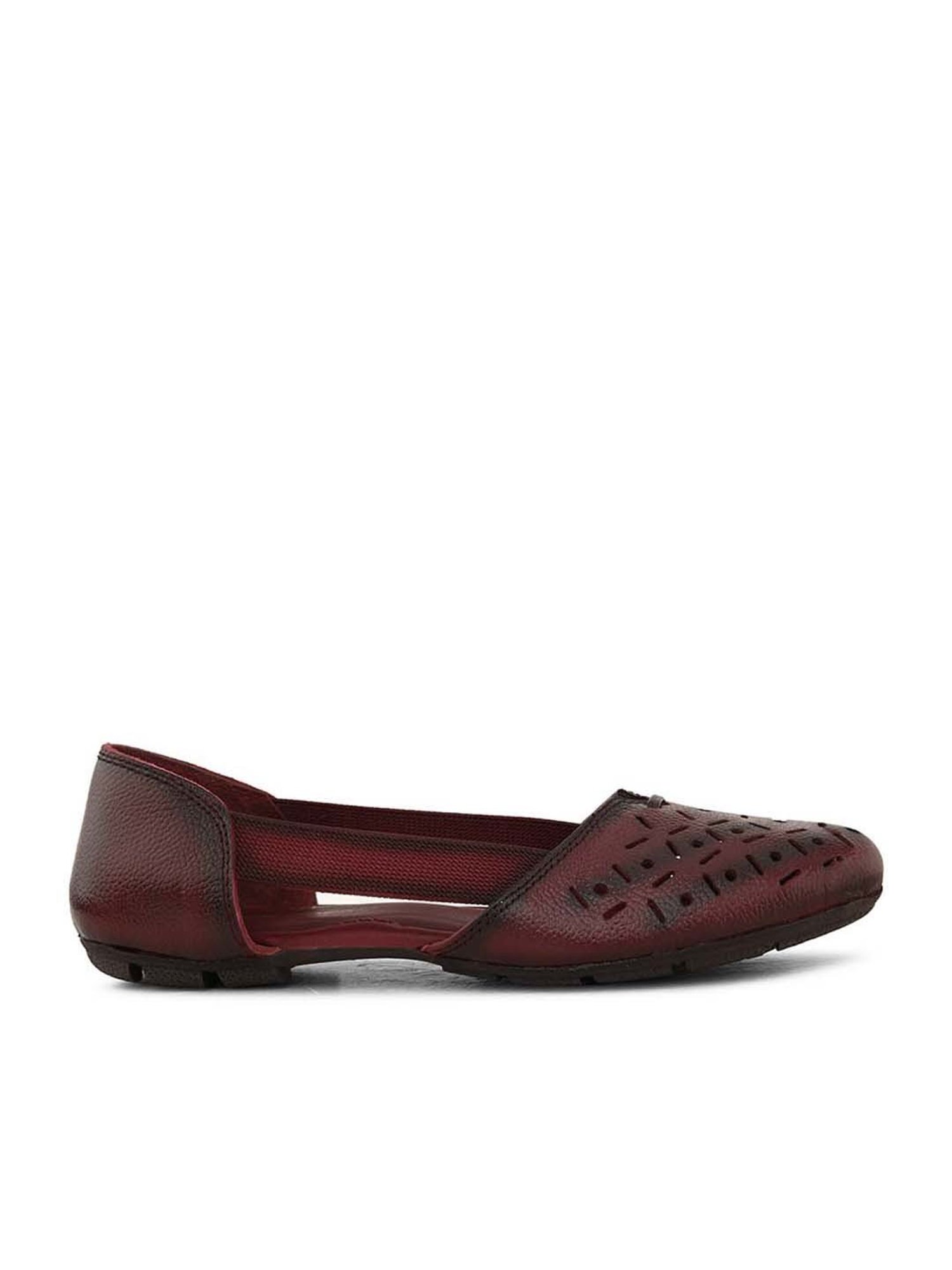 Pelle Albero Women's Maroon Flat Ballets