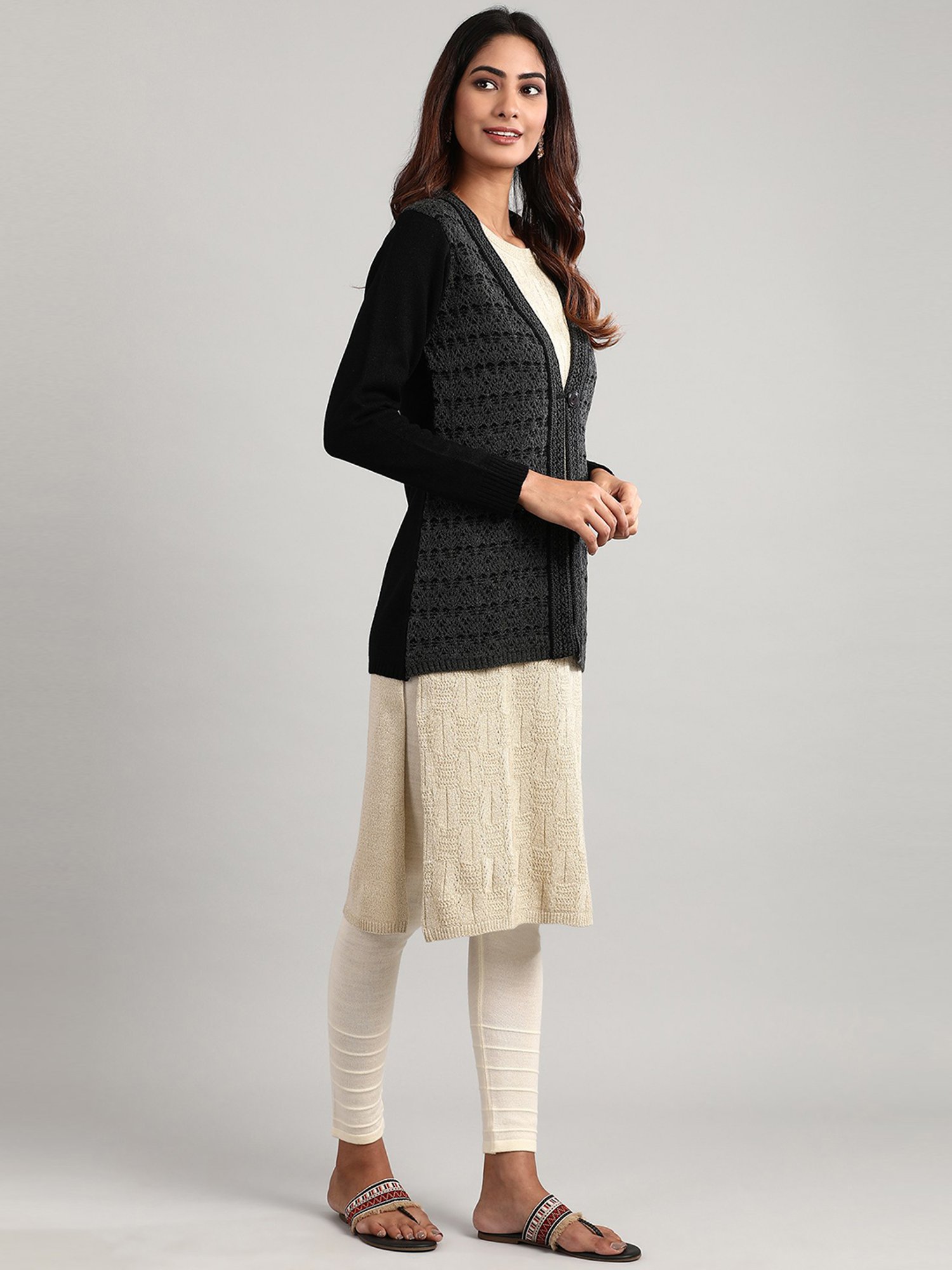 Aurelia Black Crochet Pattern Cardigan