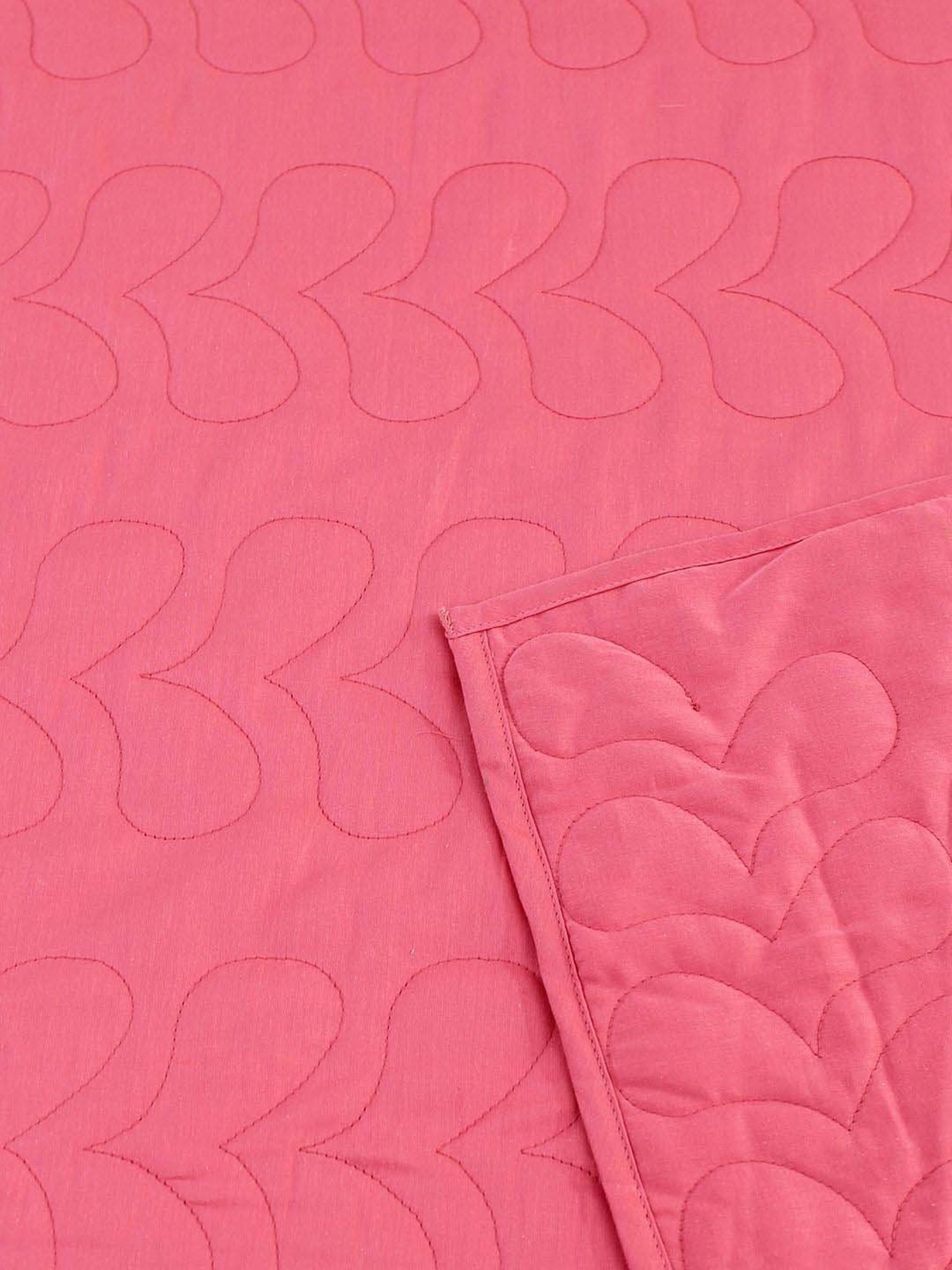 House This Kaliveli Dark Pink 150 TC Cotton Double Bedcover