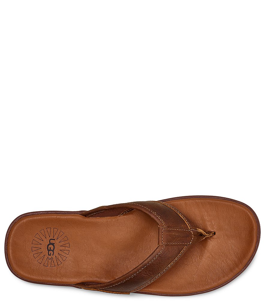 UGG&reg; Men's Seaside Leather Flip Flops