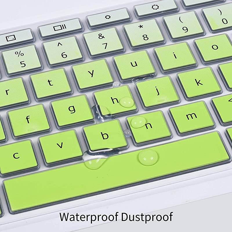 Keyboard Cover for Acer 11.6 Chromebook R11 CB3-131 CB3-132 132T / Acer Chromebook Spin 13 CP713 CB5-312T / Chromebook 14 CB3 CP5 CB514 / Chromebook 15 CB3 CB5 CB315 CB515 Series, Ombre Green