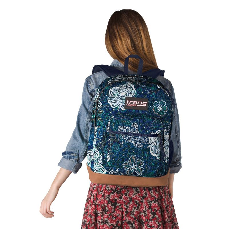 Trans by JanSport 17" Super Cool Backpack - Mosaic Garden Blue