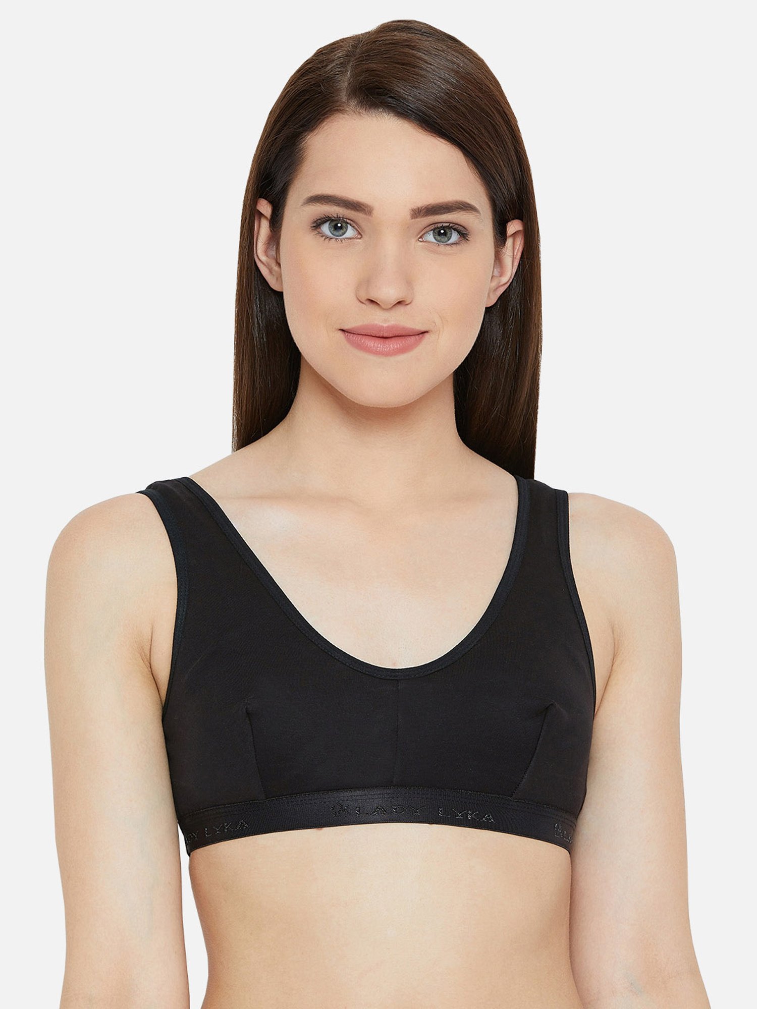 Lady Lyka Multicolor Non Wired Non Padded Sports Bra (Pack Of 2)