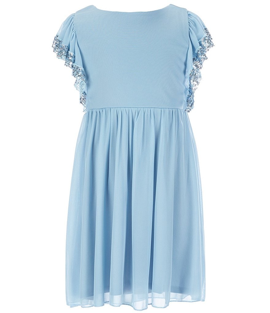 Poppies and Roses Big Girls 7-16 Embellished-Sleeve Fit-And-Flare Dress