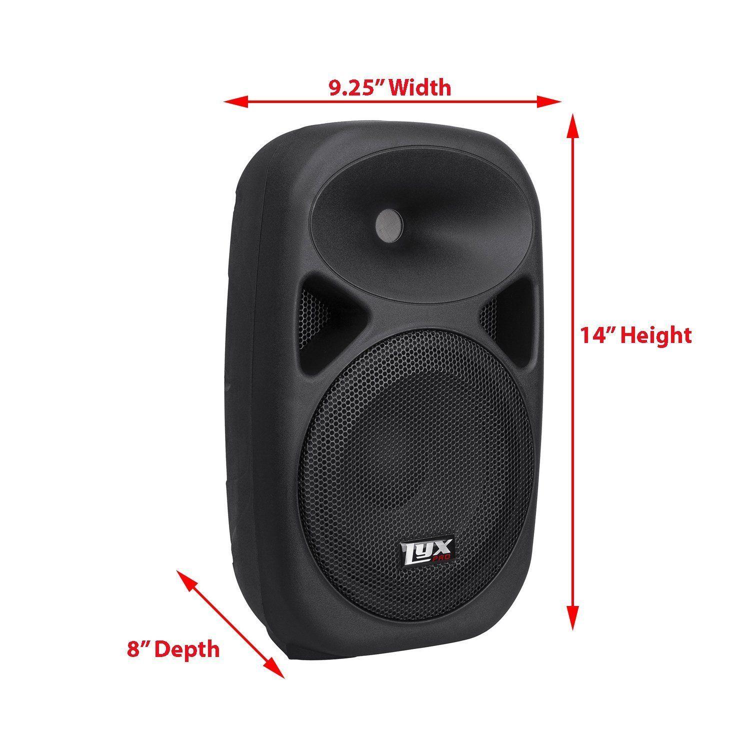 Small PA System, 100w RMS Power Active Speaker, Bluetooth SD USB MP3 AUX Input