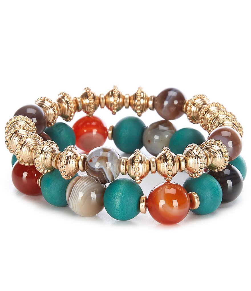 Southern Living Beaded Stretch Bracelet Set