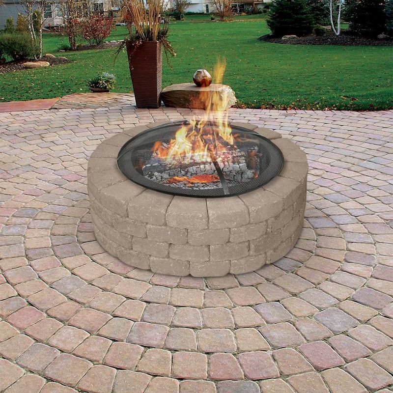 39" Round Spark Fireplace Screen - Blue Sky Outdoor Living