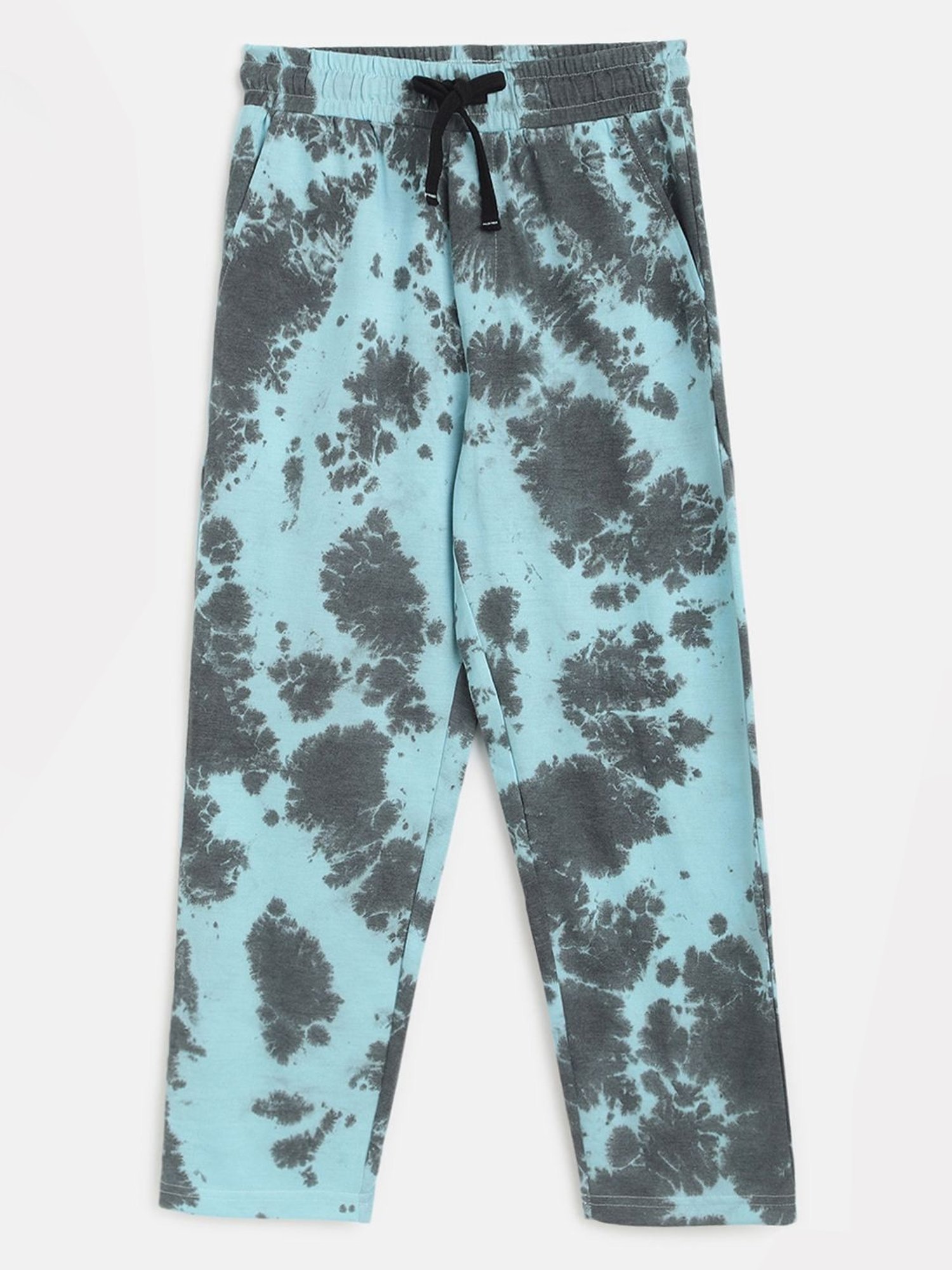 Lil Tomatoes Kids Sky Blue & Grey Washed Trackpants