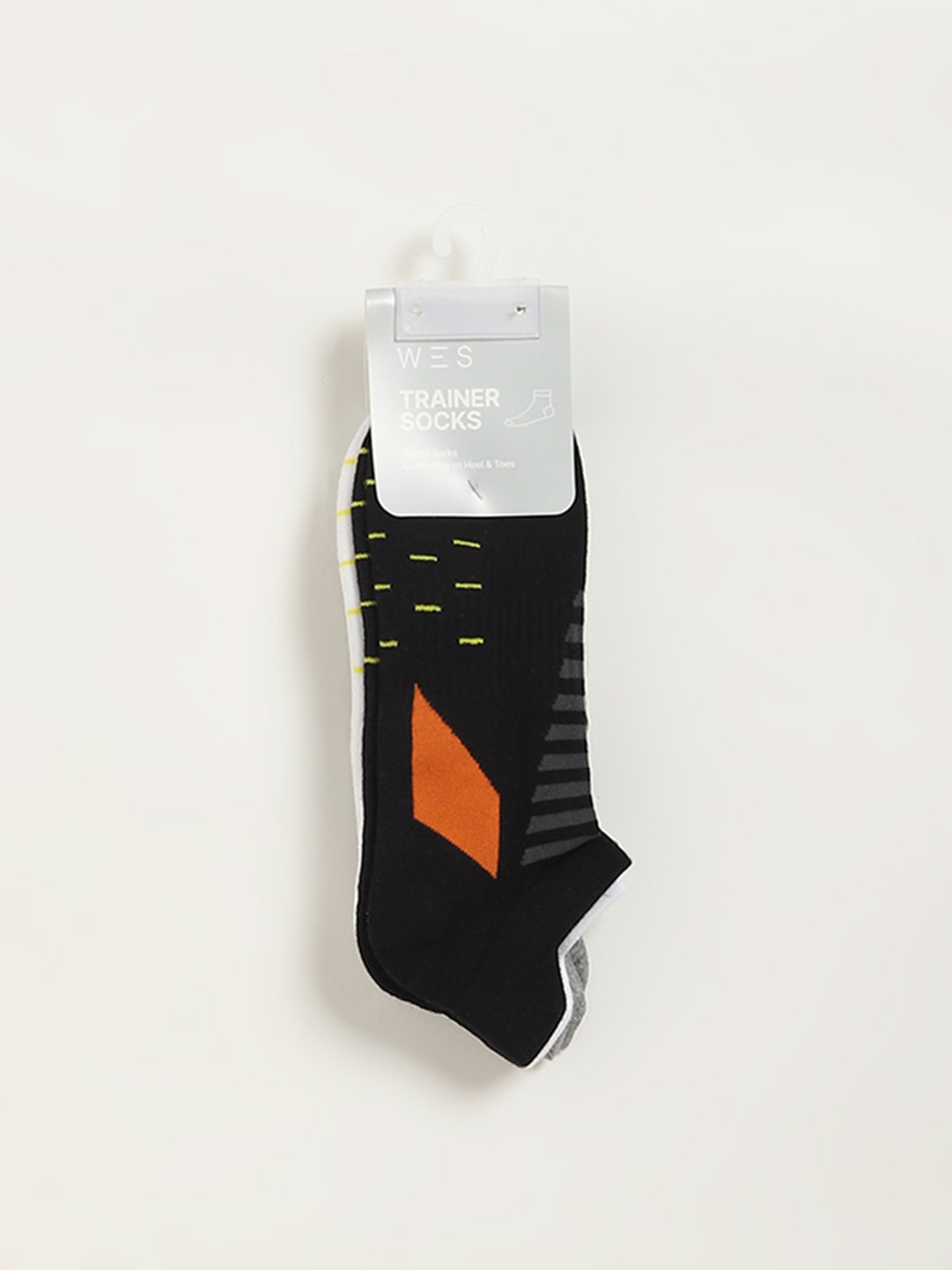 WES Lounge by Westside Multicolor Printed Trainer Socks - Pack of 3