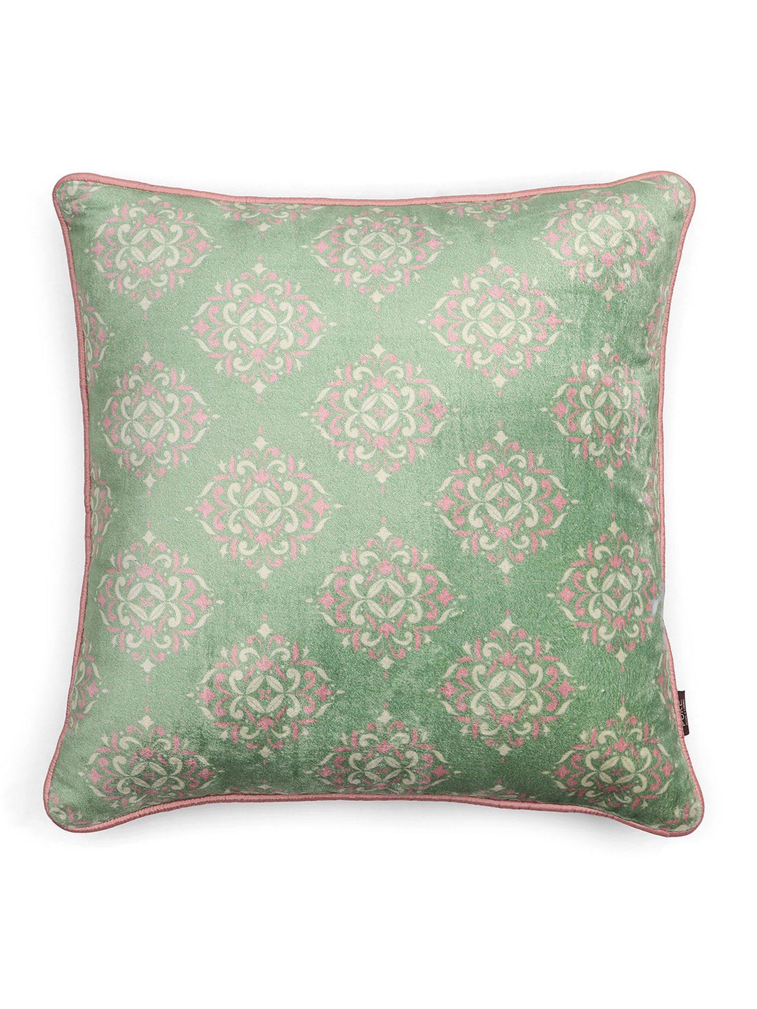 Pure Home and Living Green Velvet Printed Cushion Covers