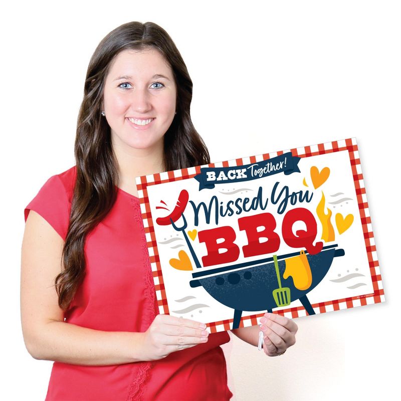 Big Dot of Happiness Missed You BBQ - Paper Backyard Summer Picnic Party Coloring Sheets - Activity Placemats - Set of 16