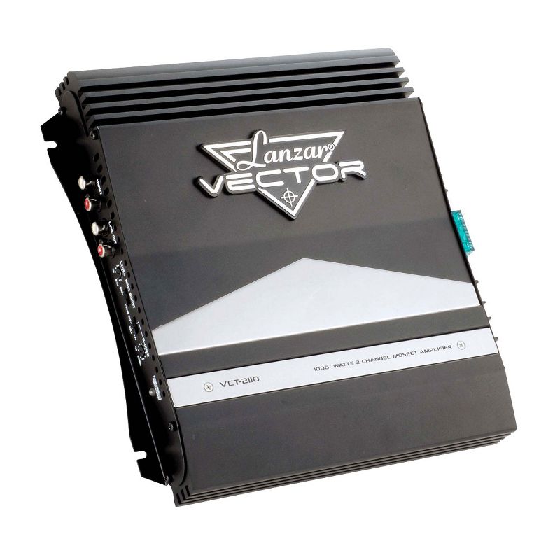 LANZAR VCT2110 Vector 1000 Watt Bridgeable 2 Channel Amplifier Amp with MOSFET Power Supply and Thermal Protection for Car Audio Sound System