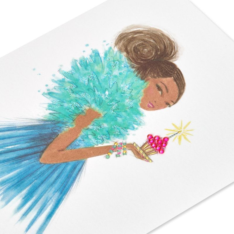 Girl with Cupcake Print Happy Birthday Card - PAPYRUS