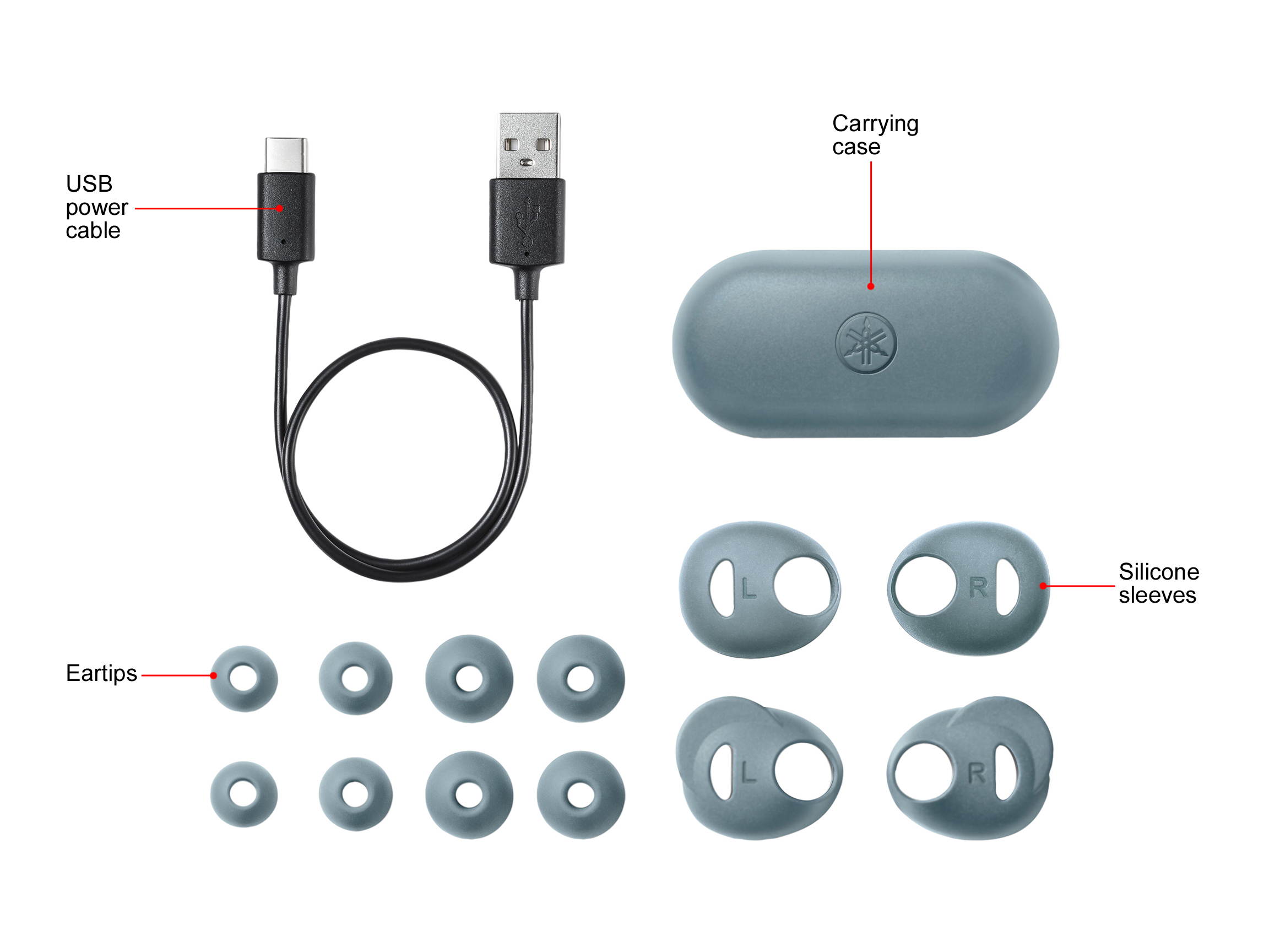 Yamaha TW-E3AWH True Wireless Earbuds - White