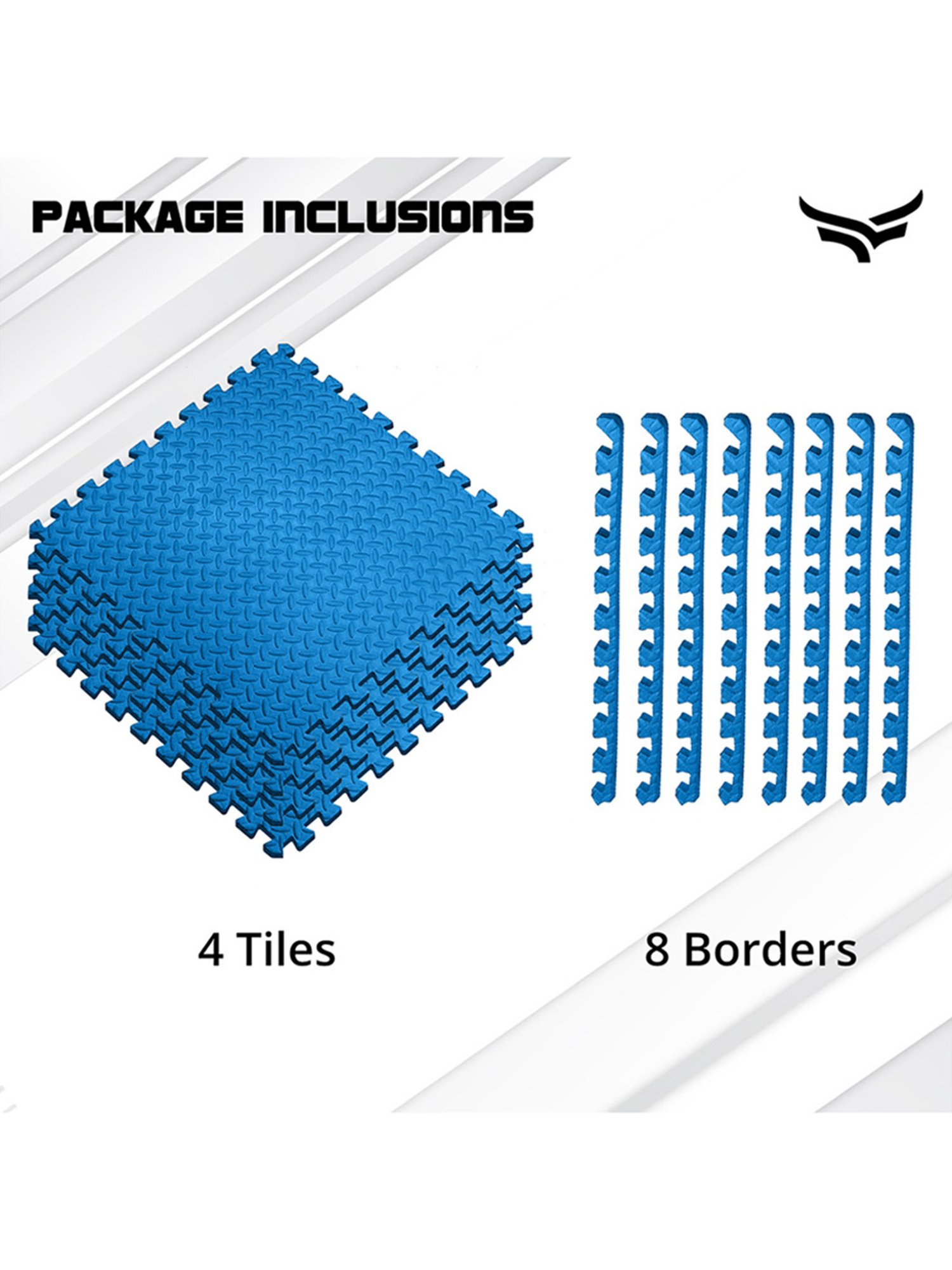 Xtrim Puzzle Exercise Mat with EVA Foam (Blue) Size - 10mm