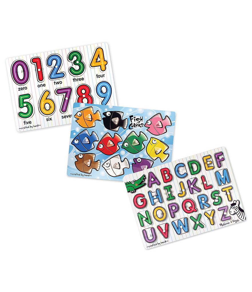 Melissa & Doug Classic Peg Puzzle Bundle Set