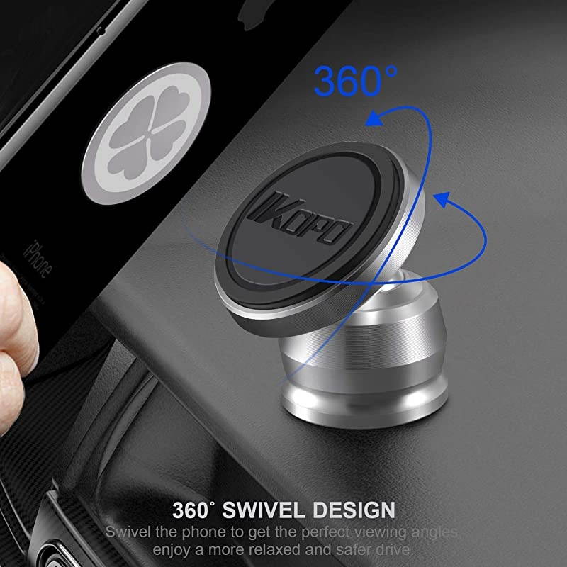 Magnetic Phone Car Mount Strong Magnet Cell Phone Holder for Car Dashboard with Strongest VHB AdhesiveSilver