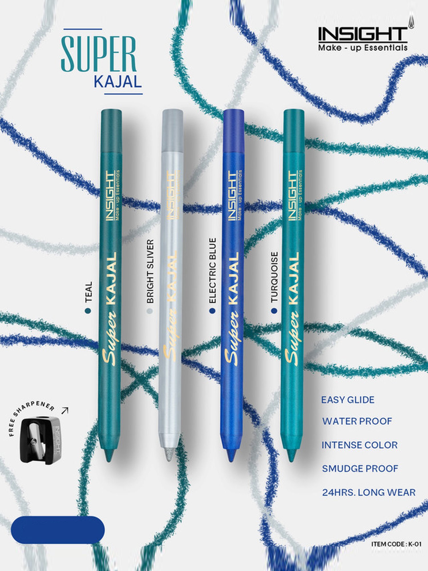 Insight Cosmetics Super Kajal Turquoise - 1.7 gm