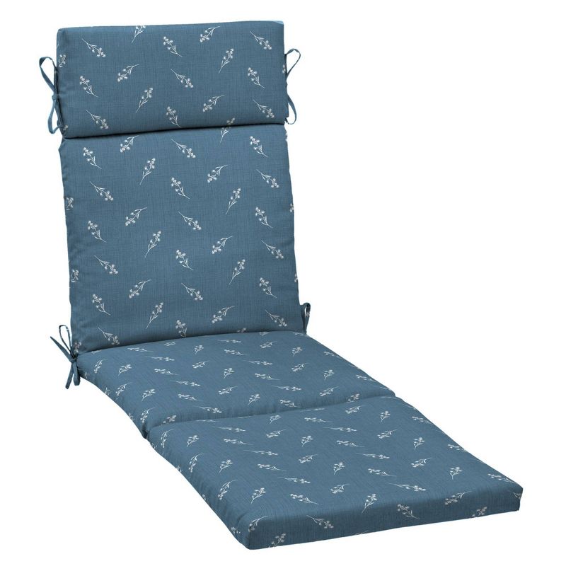 Arden Selections Ditsy Floral Outdoor Chaise Lounge Cushion Blue