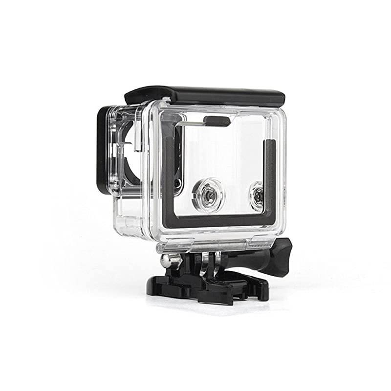 Side Open Protective Skeleton Housing Case with Skeleton Backdoor and Silicone Lens Cap for GoPro Hero 4 Hero 3+ and Hero 3 Camera