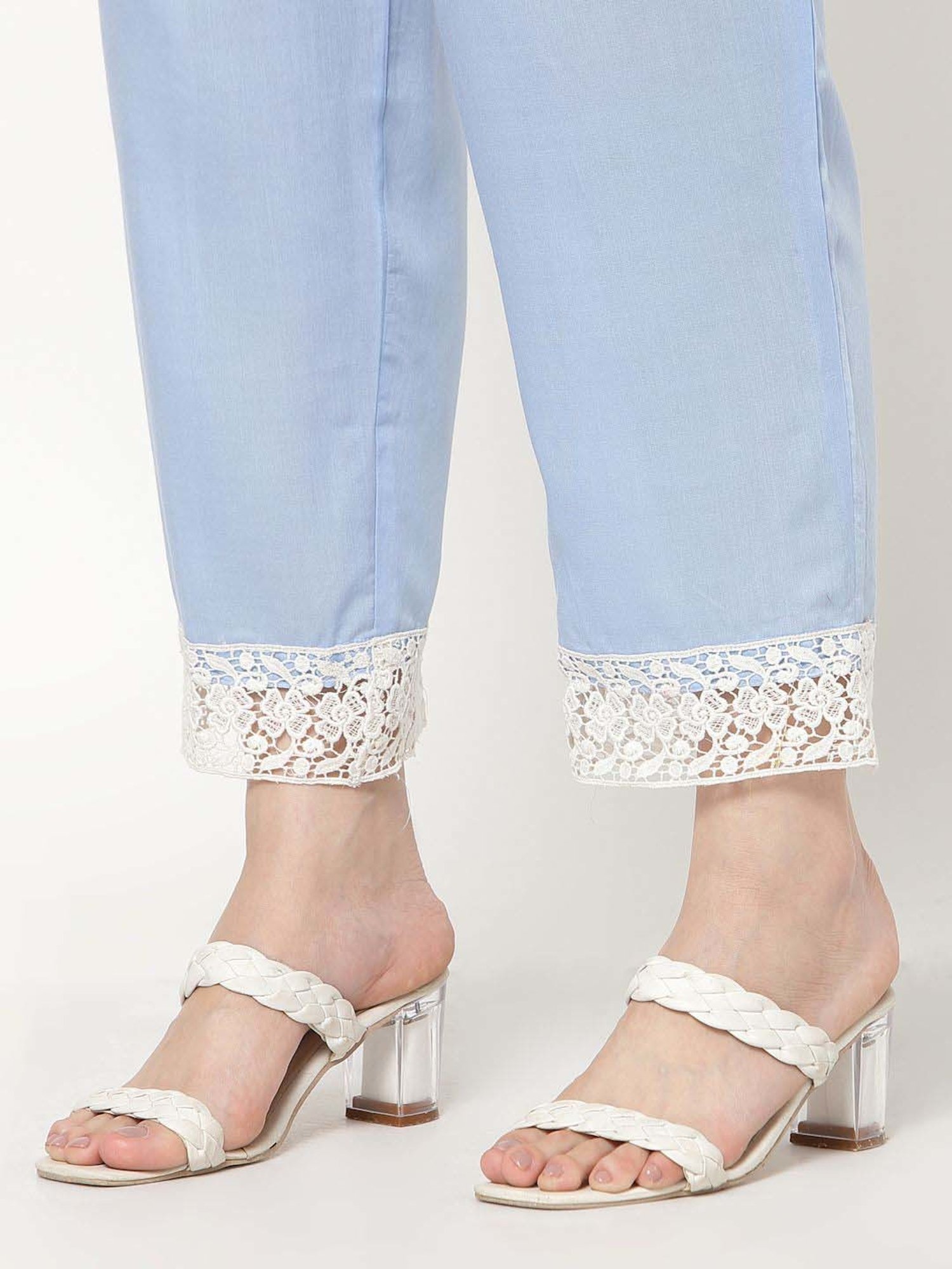 DART STUDIO Blue Regular Fit Palazzos